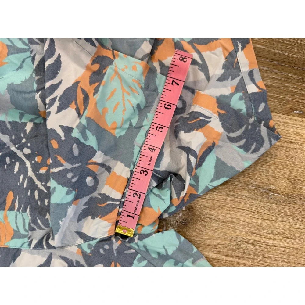 Columbia PFG Mens XL Swim‎ Trunks Tropical Monstera Leaf Print Teal Orange 7